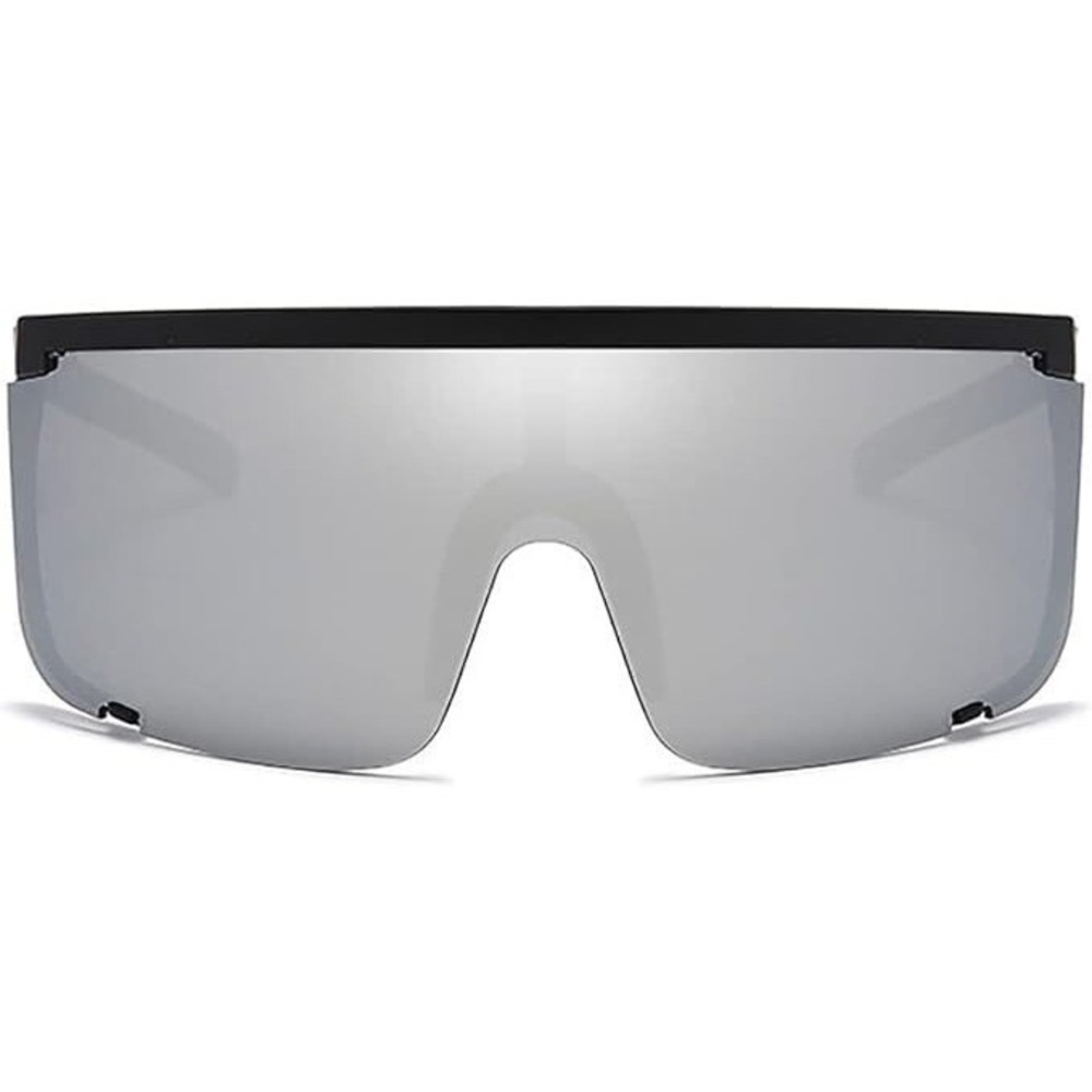 UV400 Protection Sport Ski Driving Shield Sunglasses Women Oversized Mirrored - Picture 5 of 15